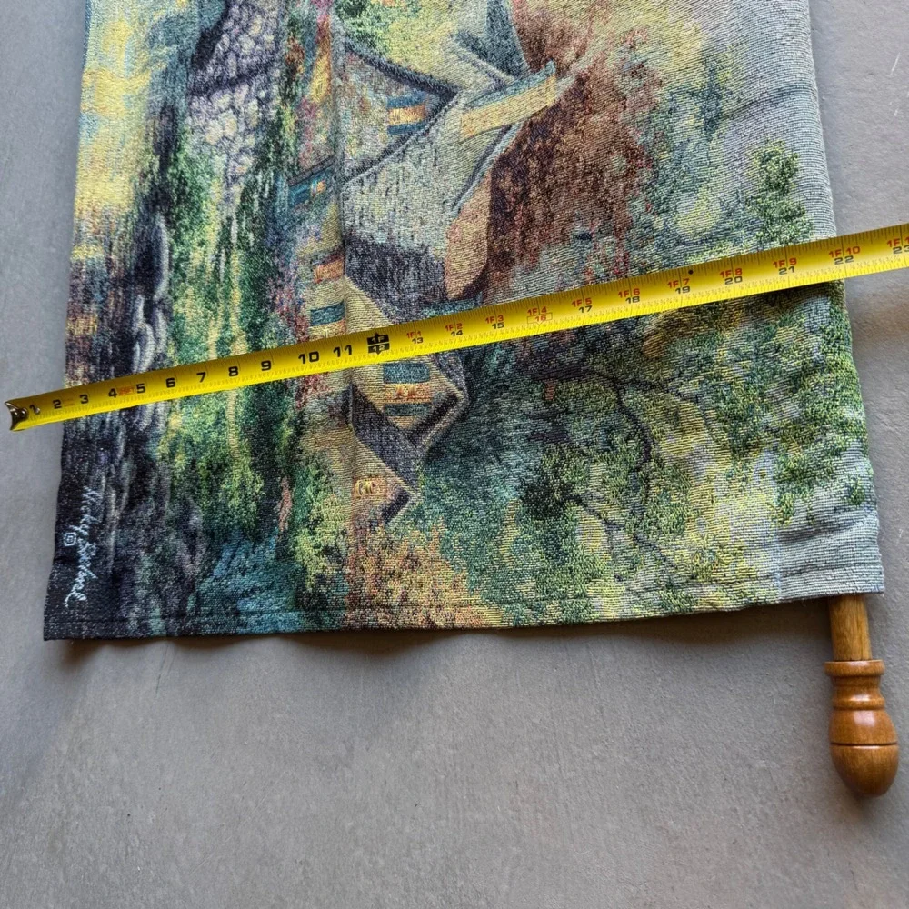 Nicky Boehm Stonehedge Bridge Wall Hanging Tapestry Woven Art with‎ Wooden Rods
